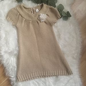 💕Girl's Gold Knit Sweater Dress💕